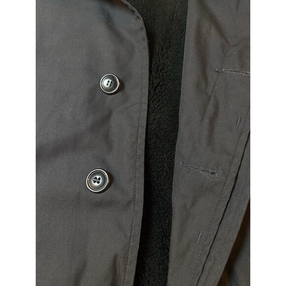 Vintage Military All Weather Trench Coat DSCP Removable Lining Navy Black 46L - Picture 10 of 10